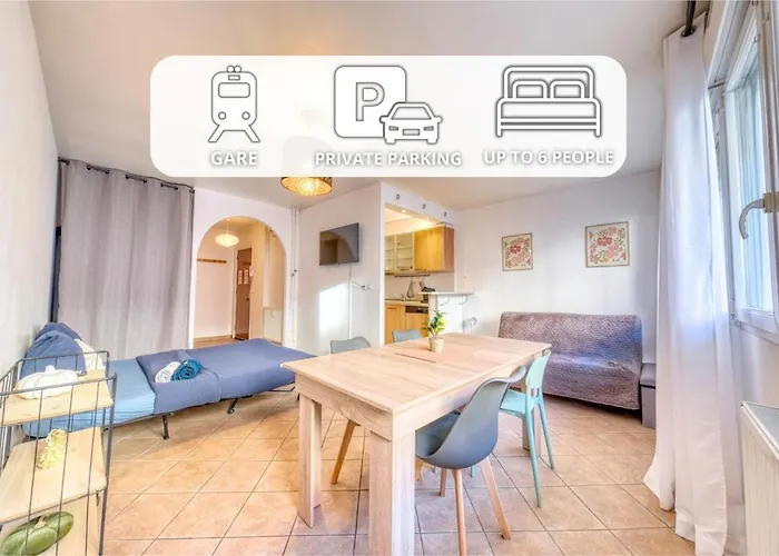 Lägenhet Le Nuage De La Gare - Private Parking